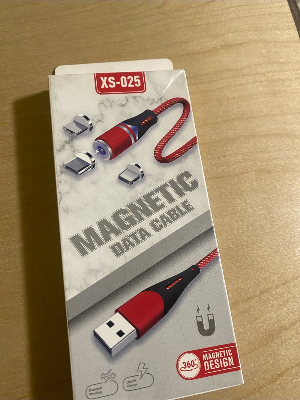 XS-025 Magnetic Data Cable Black & Red